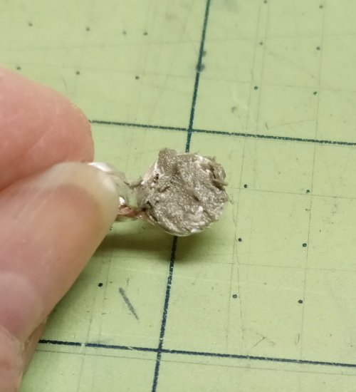 Judy Larson's Combine Druzy With Straw and Water Cast Components - , Wire Jewelry Design, Filing, Finishing, Butane Torch, Soldering, Solder, Design, Ball a 1/8” piece of 18 gauge wire for each bail